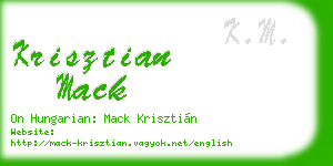 krisztian mack business card